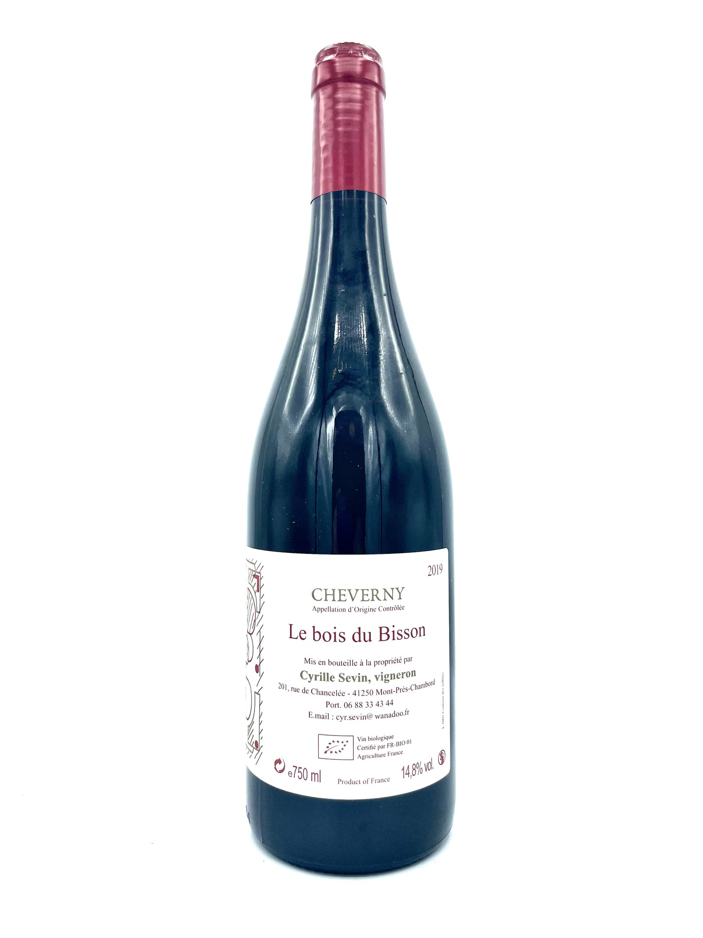 Cyrille Sevin 'Le Bois du Bisson' Cheverny Rouge 2019